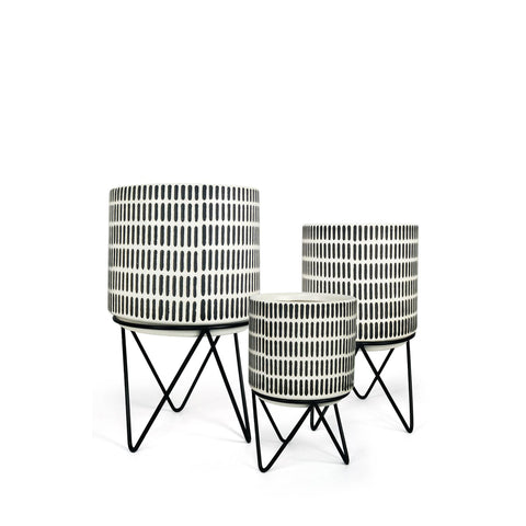 Ceramic Planters On Stand