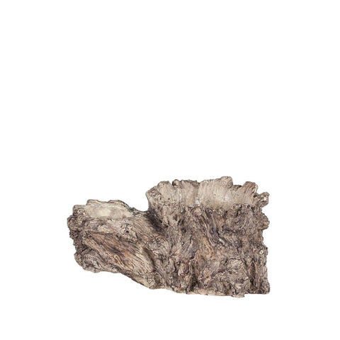 Oval Driftwood 2-Tier Opening Cement Planter