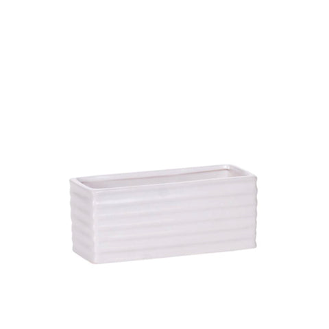 Rectangular Matte White Pottery