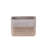 Rectangular/Square Gold Dipped Cement Planter