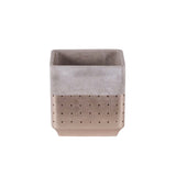 Rectangular/Square Gold Dipped Cement Planter
