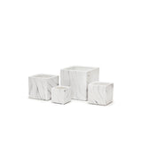 Black And White Marble Square Pot