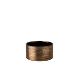 Etched Metallic Pot Planter- Copper