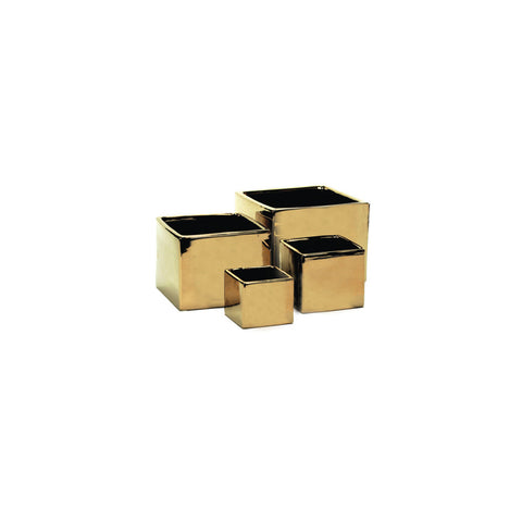 Metallic Collection cube Planters