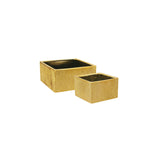 Etched Metallic Squares- Gold